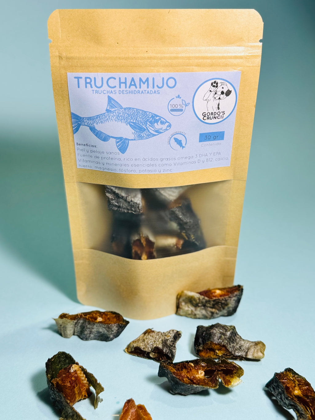 TRUCHAMIJO - NUGGETS DE TRUCHA DESHIDRATADA PARA MASCOTAS
